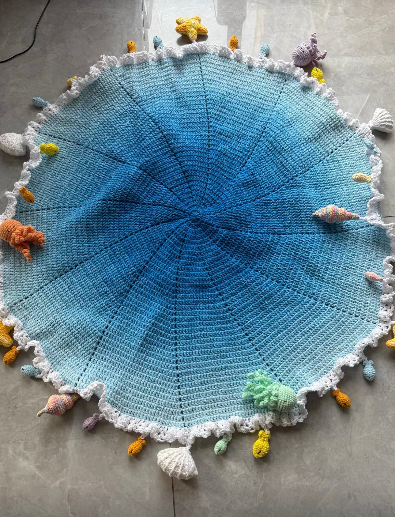 【HandMade】Crocheted Ocean Blanket
