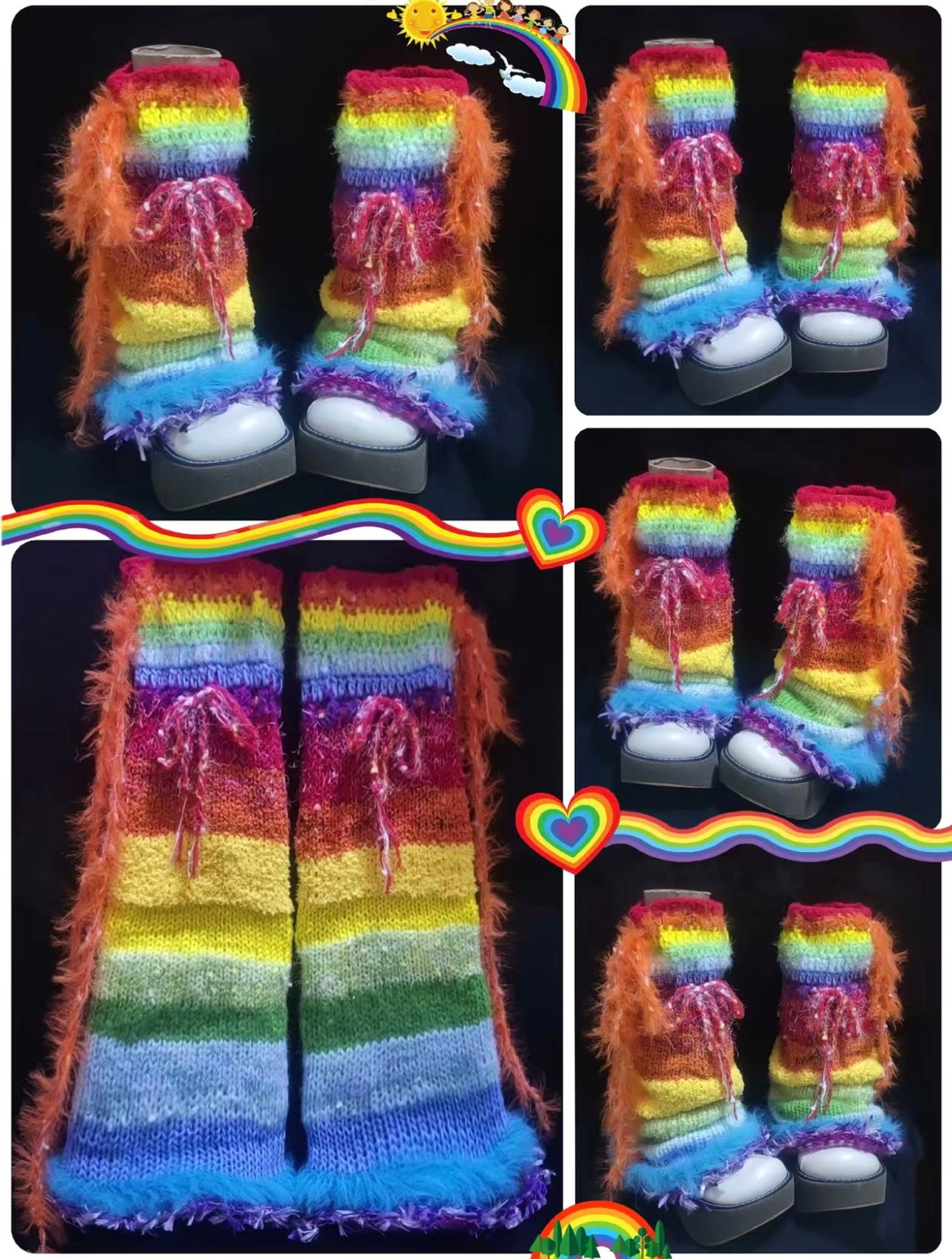 【HandMade】Crocheted Leg warmer—60cm