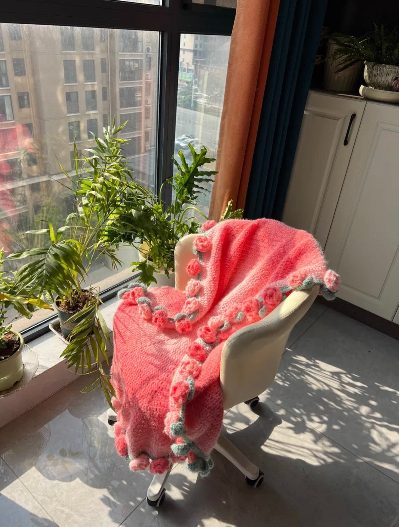 【HandMade】Crocheted Flower Blanket