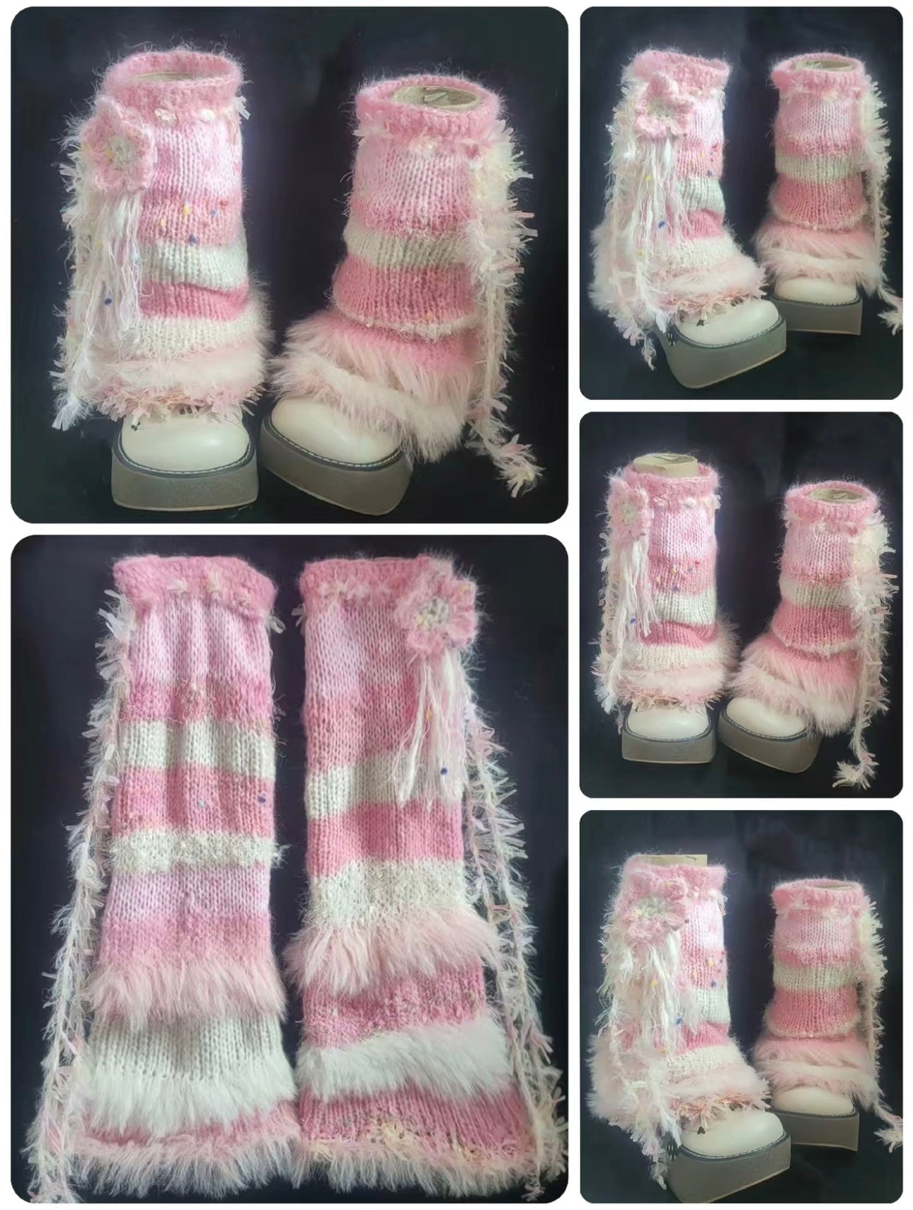 【HandMade】Crocheted Leg warmer—60cm