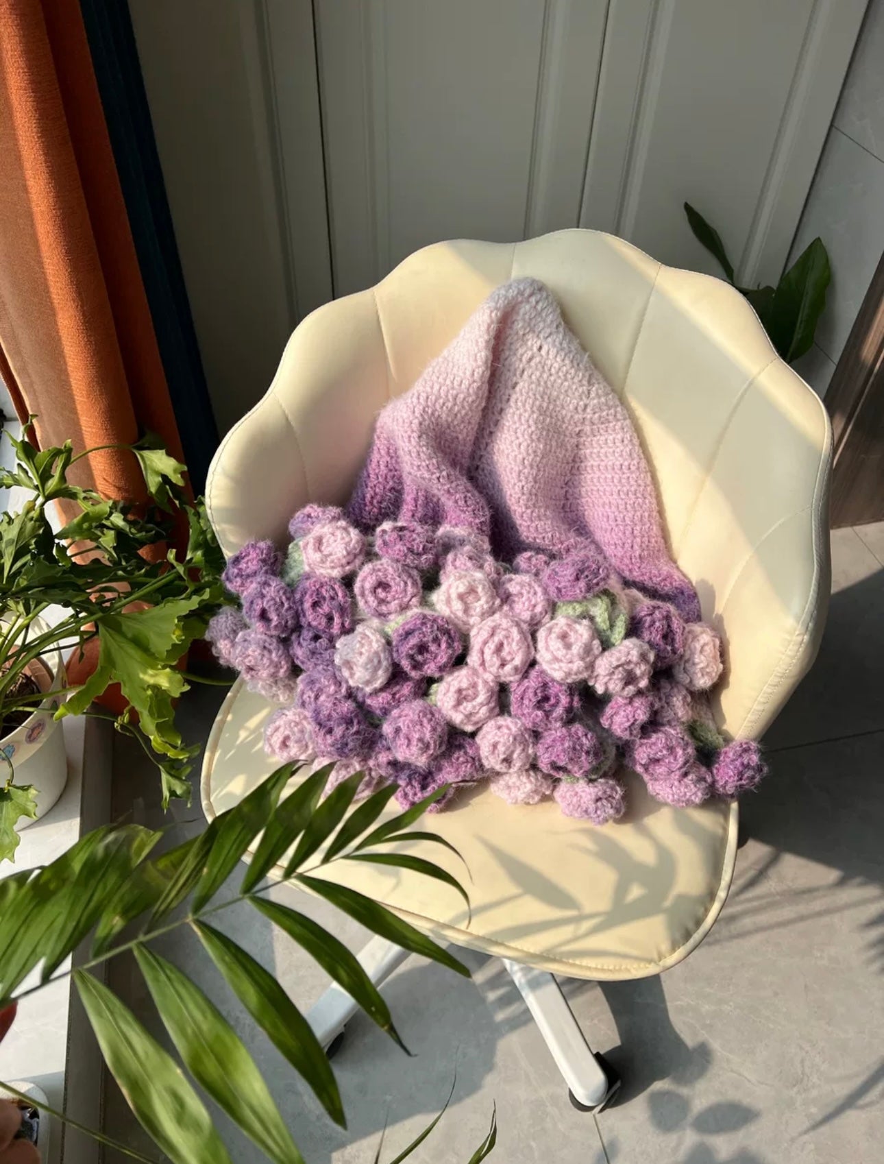 【HandMade】Crocheted Flower Blanket