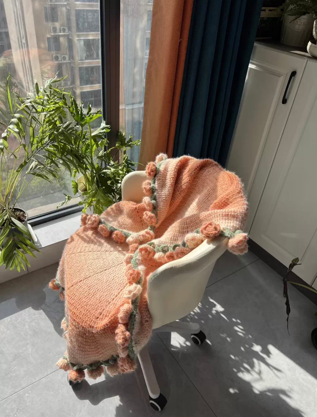 【HandMade】Crocheted Flower Blanket