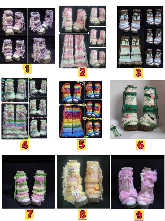 【HandMade】Crocheted Leg warmer—60cm