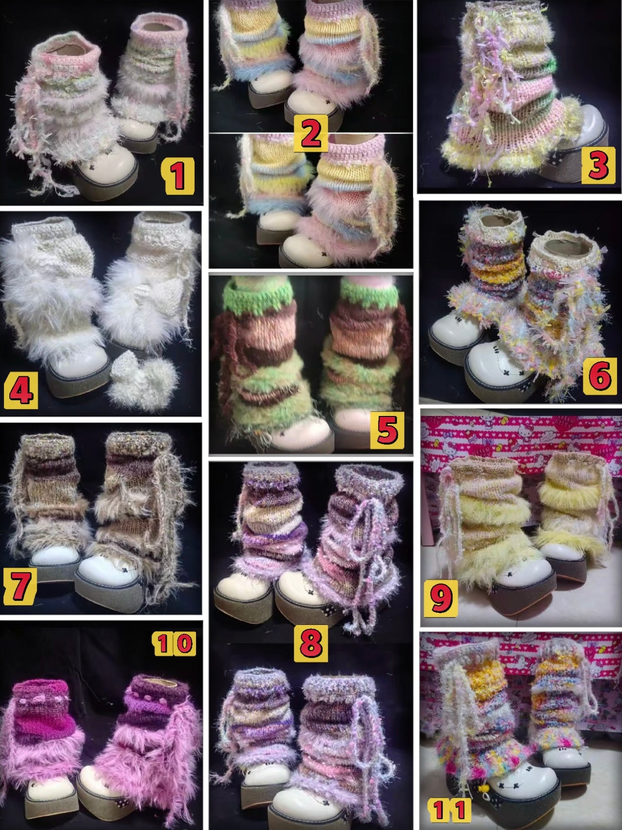 【HandMade】Crocheted Leg warmer—40cm