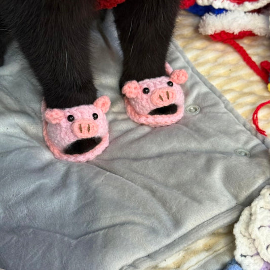 【HandMade】Crocheted Pig-Themed Pet Clothes