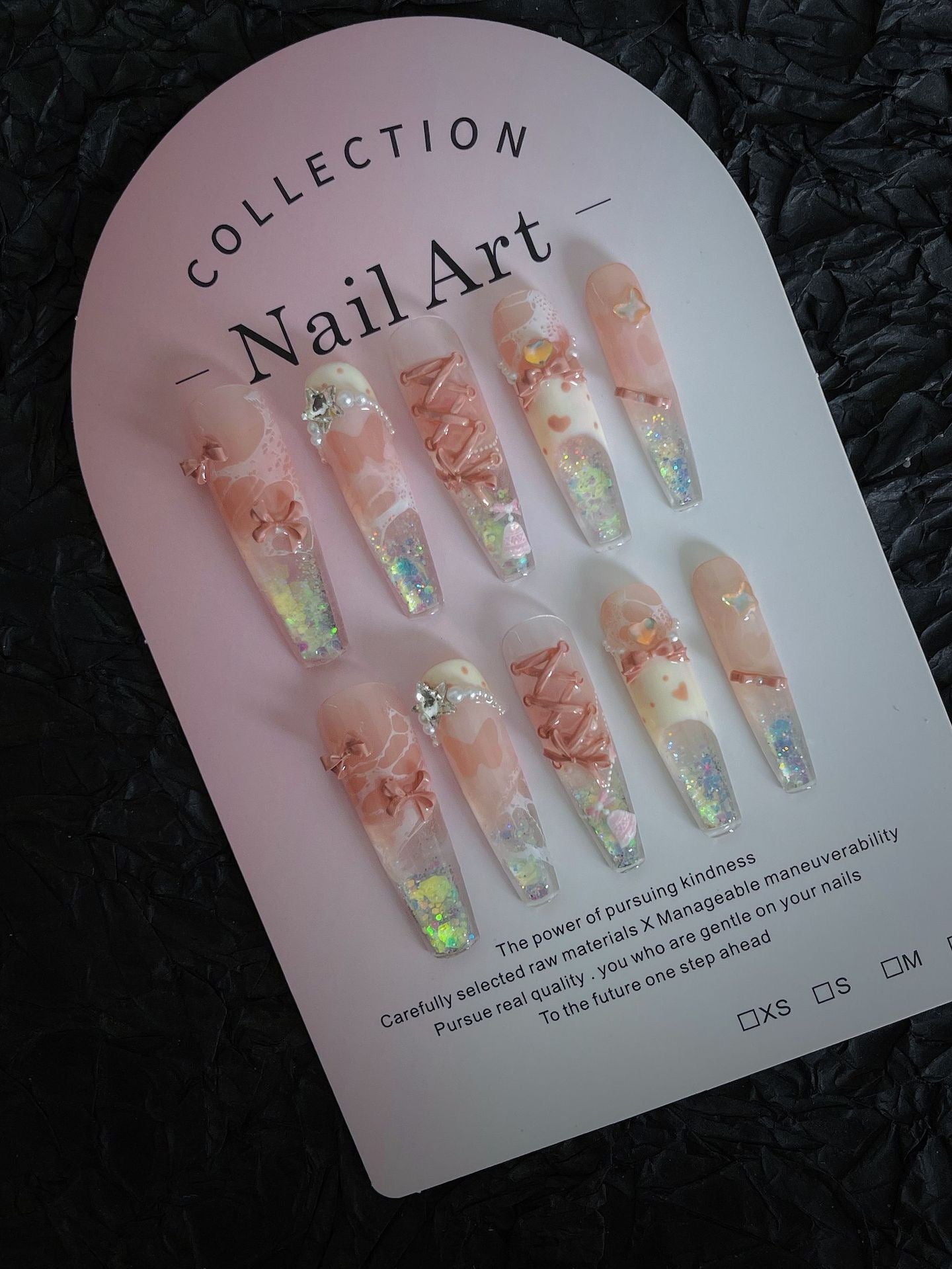 Pink Resin Press-On Nails