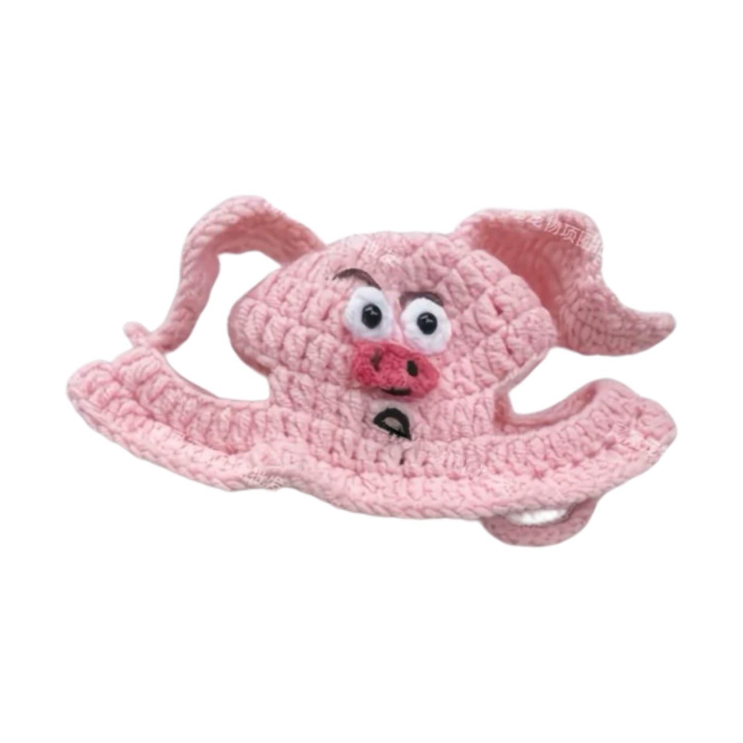 【HandMade】Crocheted Pig-Themed Pet Clothes